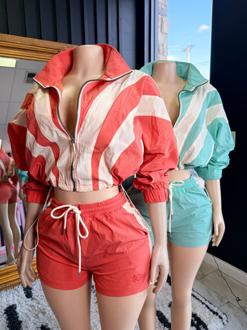 BGW Windbreaker Short Set