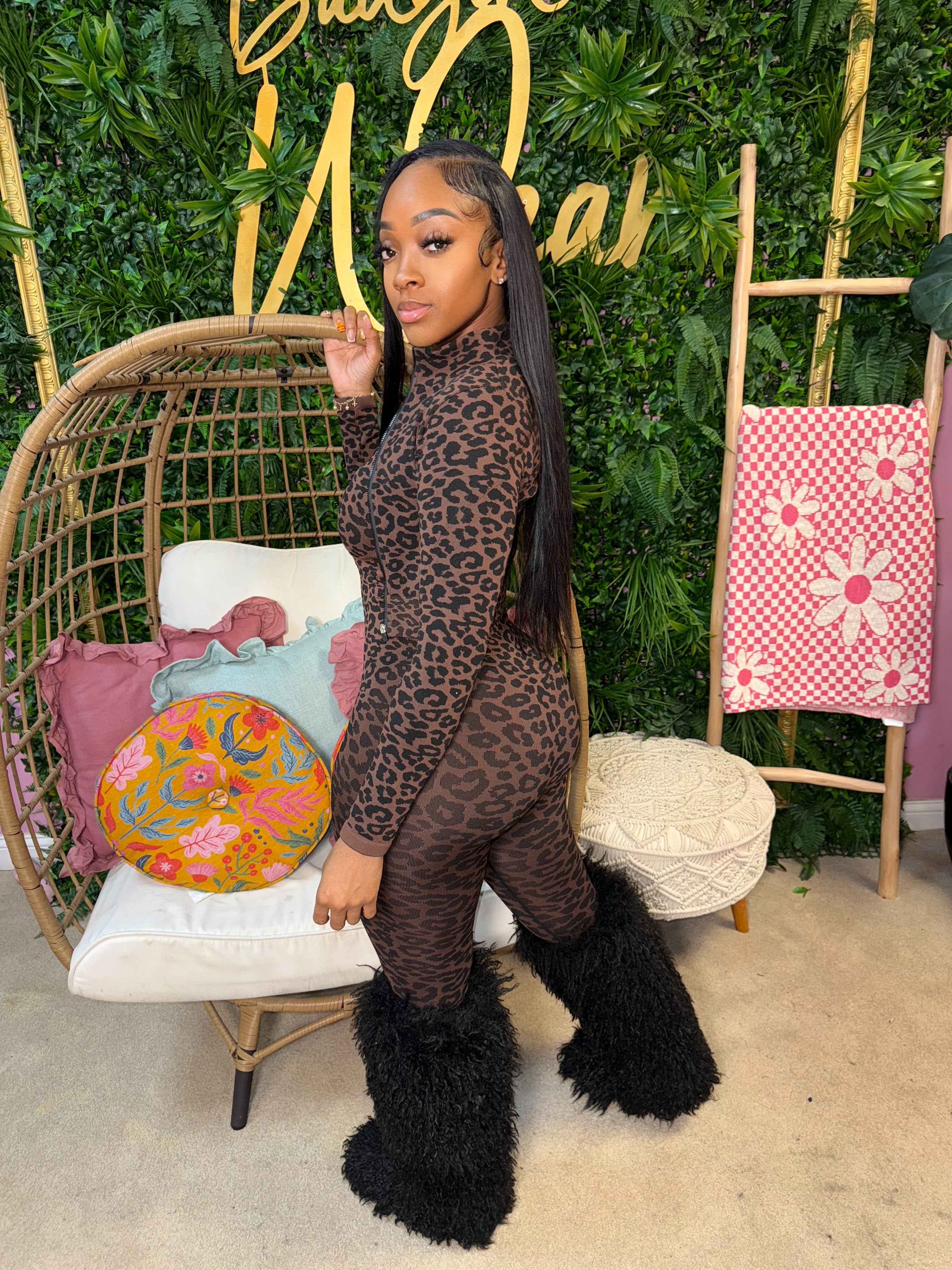 Cheetah Girl Playsuit Set