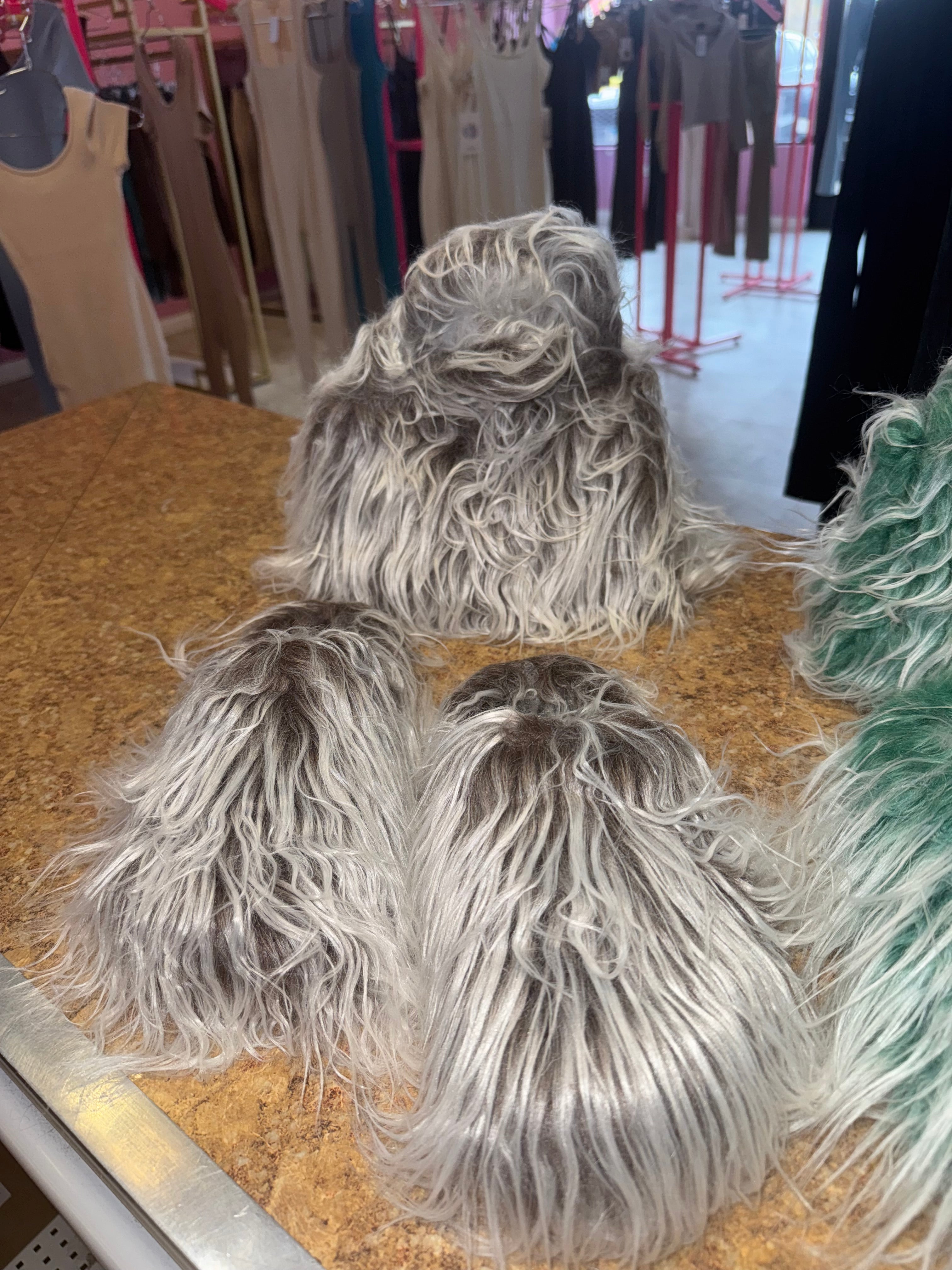 Fur Slides & Purse Combo
