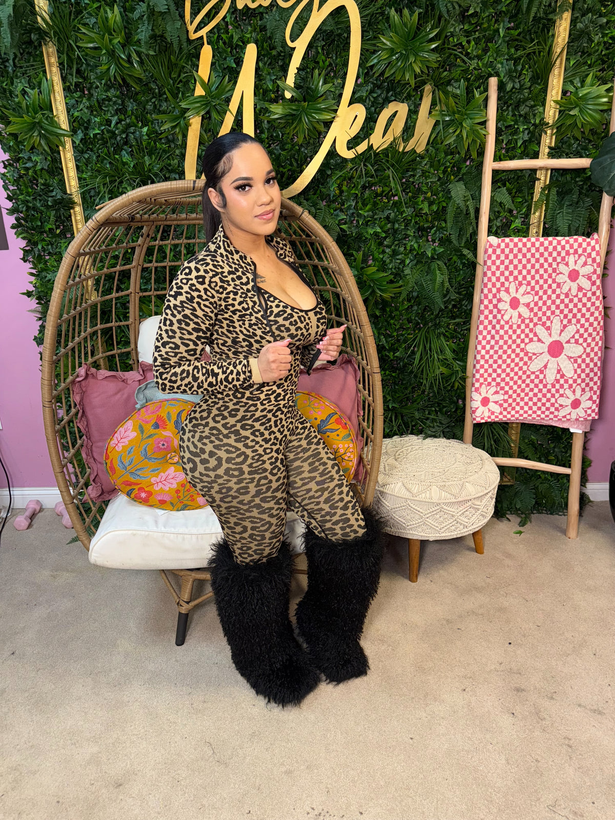 Cheetah Girl Playsuit Set