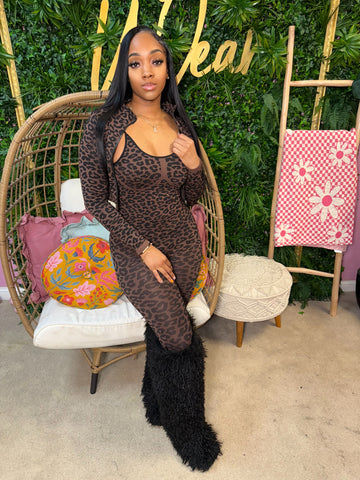 Cheetah Girl Playsuit Set
