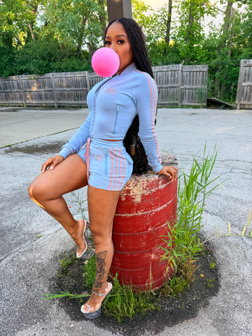 Stripe Her Down Short Set