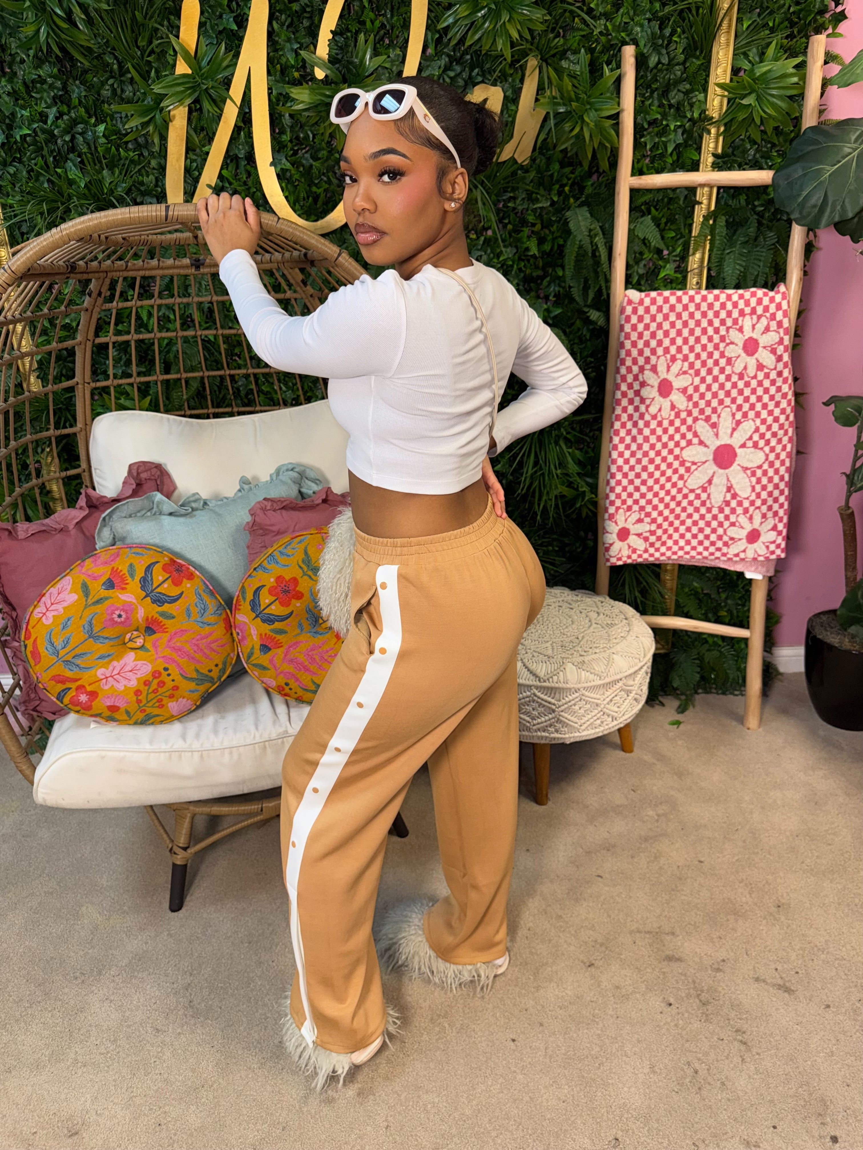 Button Her Down Joggers