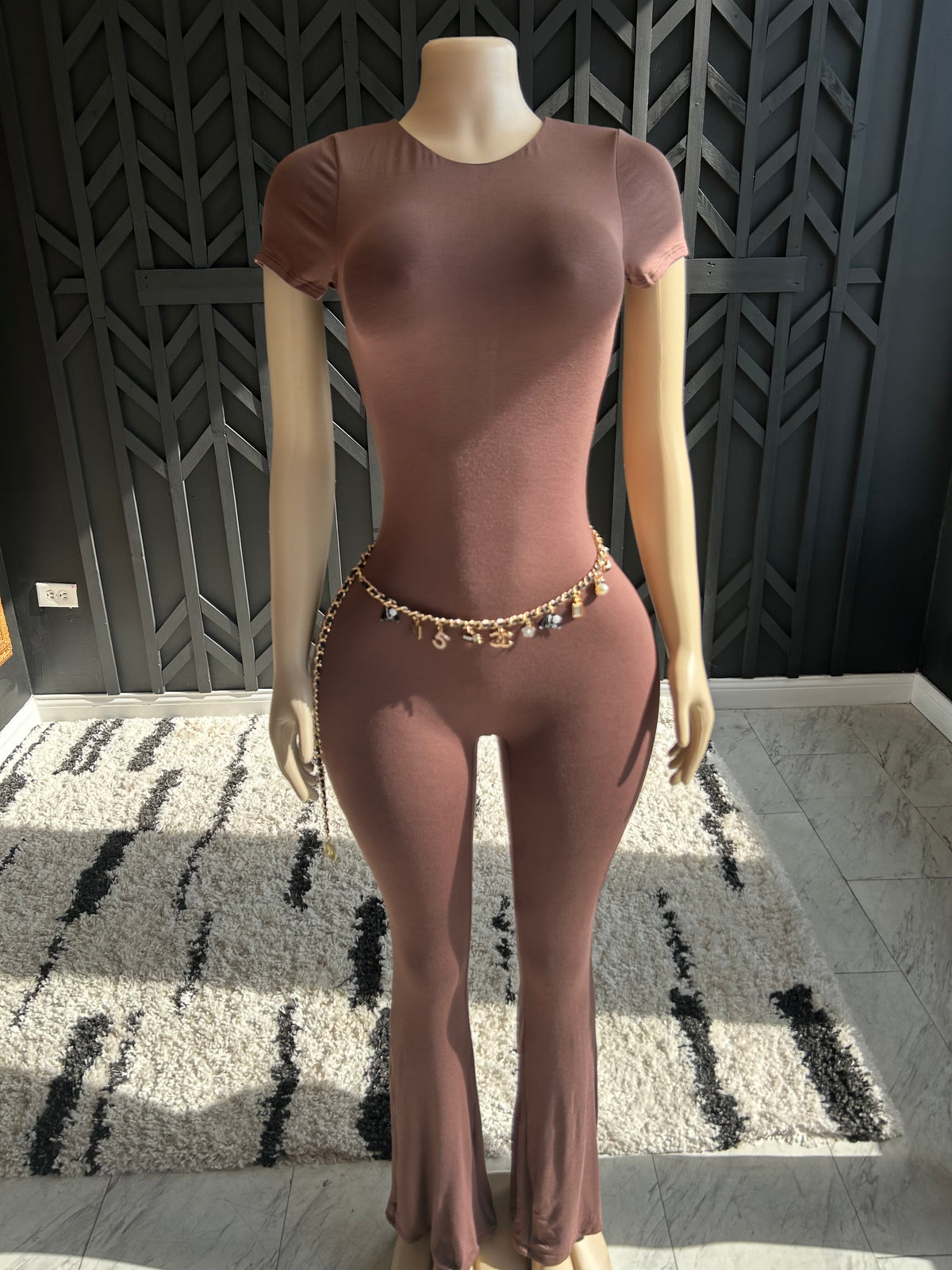 Crew Neck Flare Playsuit